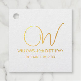 ファンタジーフローラガーデン誕生日モノグラム フェイバータグ