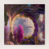 ファンタジーフローラコートヤードピンクツリー ジグソーパズル (横)