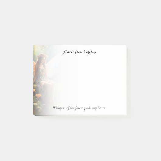 ファンタジーフローラフェアリーガーデンコテージコア ポストイット (正面)