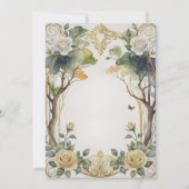 ファンタジーフローラフレーム植物結婚の 招待状 (正面)