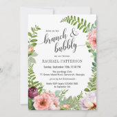 ファンタジーフローラブランチとバブリーブライダルシャワー 招待状 (正面)