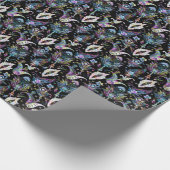 ファンタジーフローラペイズリー：シームレスなオーナメント ラッピングペーパー (角)