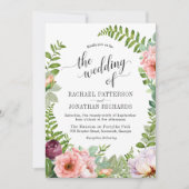 ファンタジーフローラリース結婚式招待状 招待状 (正面)