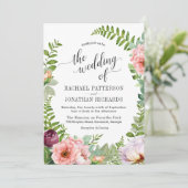 ファンタジーフローラリース結婚式招待状 招待状 (スタンド正面)