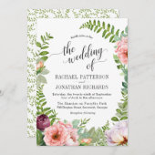 ファンタジーフローラリース結婚式招待状 招待状 (正面/裏面)