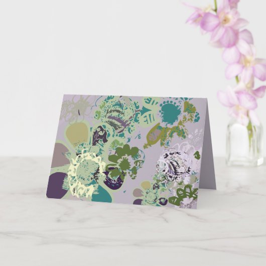 ファンタジーフローラ手書きグラフィックオリジナル色 カード (蘭)