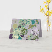 ファンタジーフローラ手書きグラフィックオリジナル色 カード (黄色い花)