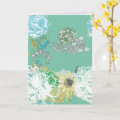 ファンタジーフローラ手書きグラフィック カード (黄色い花)