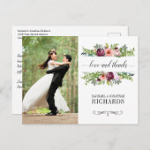 ファンタジーフローラ結婚の写真ありがとう ポストカード (正面/裏面)