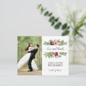 ファンタジーフローラ結婚の写真ありがとう ポストカード (スタンド正面)