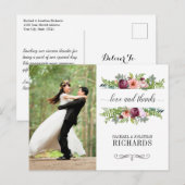 ファンタジーフローラ結婚の写真ありがとう ポストカード (正面/裏面)