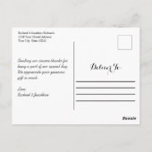 ファンタジーフローラ結婚の写真ありがとう ポストカード (裏面)