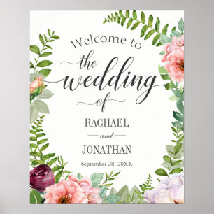 ファンタジーフローラ結婚の歓迎看板 ポスター