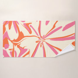 ファンタジーフローラ – ピンク、オレンジ、クリーム バスタオルセット