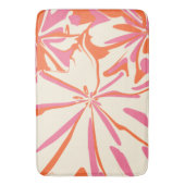 ファンタジーフローラ – ピンク、オレンジ、クリーム バスマット (正面縦)