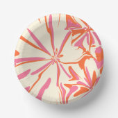 ファンタジーフローラ – ピンク、オレンジ、クリーム ペーパーボウル (正面)