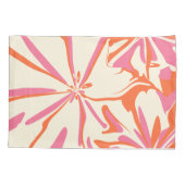 ファンタジーフローラ – ピンク、オレンジ、クリーム 枕カバー (裏面-左)