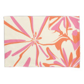 ファンタジーフローラ – ピンク、オレンジ、クリーム 枕カバー (正面左)