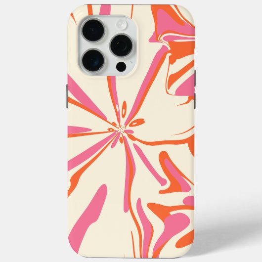 ファンタジーフローラ – ピンク、オレンジ、クリーム Case-Mate iPhoneケース (裏面)