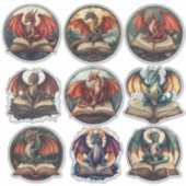 ファンタジーブックドラゴン シール (正面)