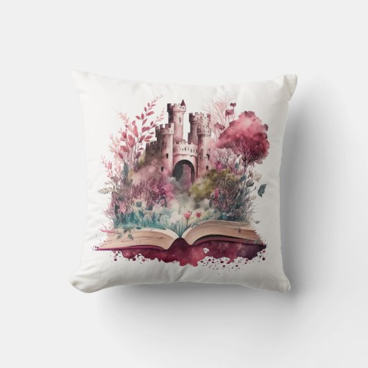 ファンタジーブックラバーデザイン クッション (正面)