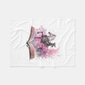 ファンタジーブックラバーデザイン フリースブランケット (正面(横))