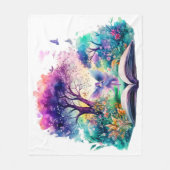 ファンタジーブックラバーフェアリー フリースブランケット (正面)