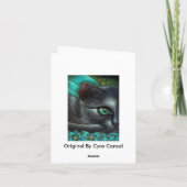 ファンタジーブラックフェアリー猫1カカスタマイズード カード (裏面)