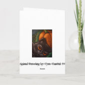 ファンタジーブラック猫 – ハロウィンカード カード (裏面)