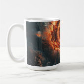 ファンタジーブルズアイ記号デジタルアート コーヒーマグカップ (左)