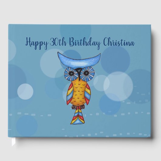 ファンタジーブルーイエローフクロウ大目ダッシュ ゲストブック (正面)