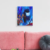 ファンタジーブルーシャム猫 キャンバスプリント (インサイチュ (リビング))