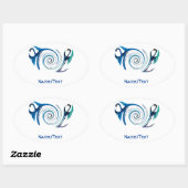 ファンタジーブルードラゴンズ神秘的カスタム 楕円形シール (シート)