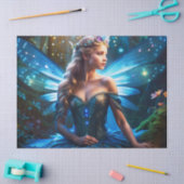 ファンタジーブルードラゴンフライフェアリープリンセスデクページ 薄葉紙 (クラフト)