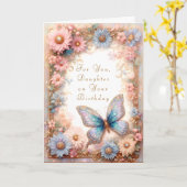 ファンタジーブルーバタフライフローラ カード (黄色い花)