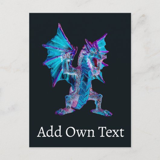 ファンタジーブルーファイアドラゴン ポストカード (正面)