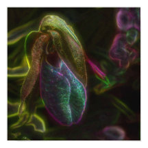 ファンタジーブルー抽象芸術レディースリッパフラワー