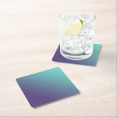 ファンタジーブルー+パープルグラデーションカラーコースター スクエアペーパーコースター (インサイチュ)