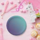 ファンタジーブルー+紫グラデーションカラー紙プレート ペーパープレート (パーティー)