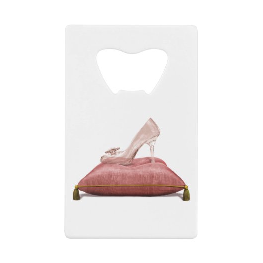 ファンタジープリンセスガラススリッパシンデレラ クレジットカード栓抜き (正面)