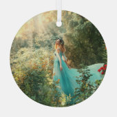 ファンタジープリンセス：夏自然ヴィンテージ。 ガラスオーナメント (裏面)