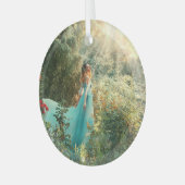 ファンタジープリンセス：夏自然ヴィンテージ。 ガラスオーナメント (正面左)