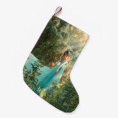ファンタジープリンセス：夏自然ヴィンテージ。 スモールクリスマスストッキング (正面 (吊り時))