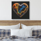 ファンタジープルーム瑪瑙ハートキャンバス印刷 キャンバスプリント (インサイチュ (寝室))