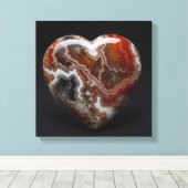 ファンタジープルーム瑪瑙ハートキャンバス印刷 キャンバスプリント (インサイチュ (ウッドフロア))