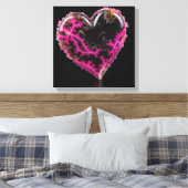 ファンタジープルーム瑪瑙ハートキャンバス印刷 キャンバスプリント (インサイチュ (寝室))