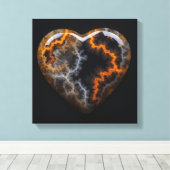 ファンタジープルーム瑪瑙ハートキャンバス印刷 キャンバスプリント (インサイチュ (ウッドフロア))