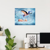 ファンタジーベビーとストークベッドルームポスター ポスター (ホームオフィス)