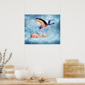 ファンタジーベビーとストークベッドルームポスター ポスター (キッチン)