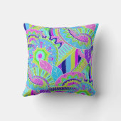 ファンタジーペイズリーオーナメントシームレスパターン1 クッション (裏面)